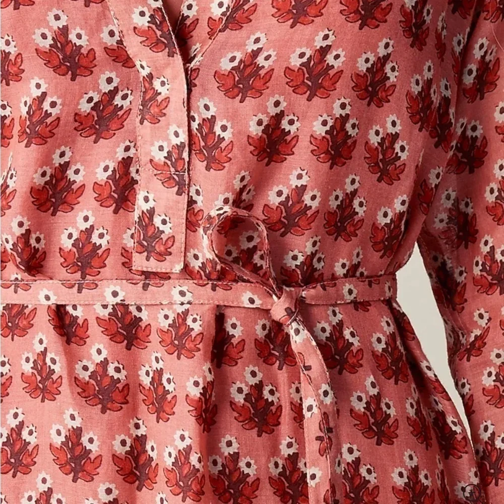 J crew Cabana mini dress in block-print ramie